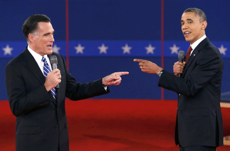 Mitt Romney y Barack Obama candidatos a las elecciones presidenciales EEUU 2012