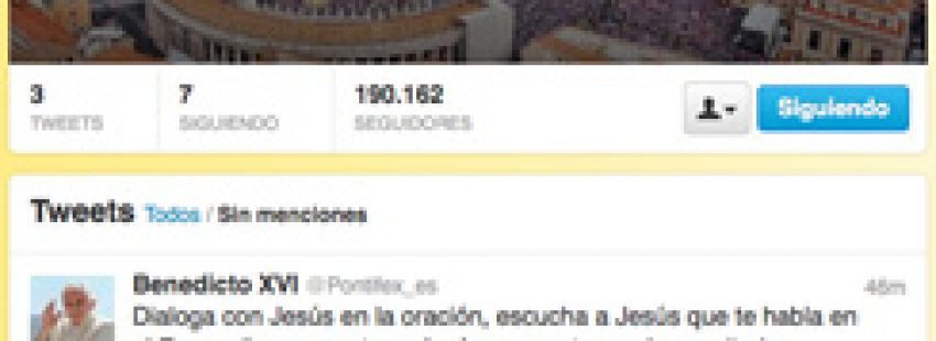 cuenta oficial de Benedicto XVI en Twitter 12 diciembre 2012