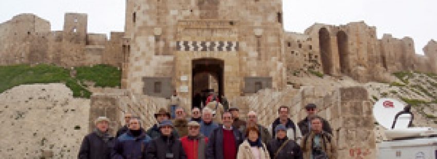 grupo de peregrinos en Alepo, Siria, en viaje con Turismo y Peregrinaciones 2000