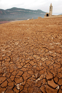 sequía y tierra rota en España