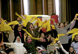 jóvenes de Francia en audiencia papal en el Vaticano