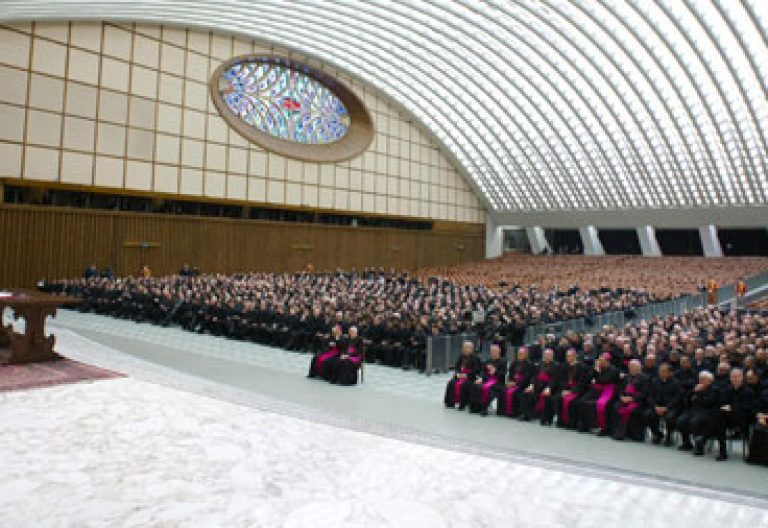 papa Benedicto XVI último encuentro con sacerdotes de Roma