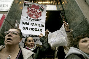grupo de protesta Stop desahucios A Coruña