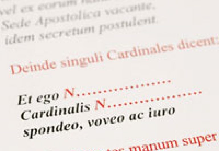 juramento de cada cardenal durante el cónclave para votar al papa