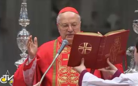 cardenal Angelo Sodano Misa Pro Eligendo Pontifice 12 marzo 2013