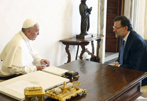 encuentro entre Mariano Rajoy y papa Francisco 15 abril 2013
