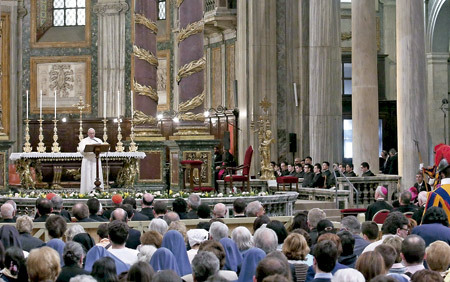 papa Francisco pronuncia homilía durante misa en la basílica de San Pedro Vaticano
