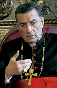 Béchara Boutros Raï, cardenal patriarca obispos maronitas del Líbano