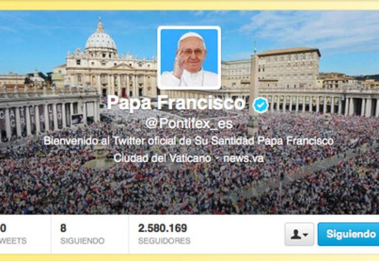 cuenta del papa Francisco en Twitter