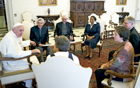papa Francisco con la presidencia de la CLAR junio 2013