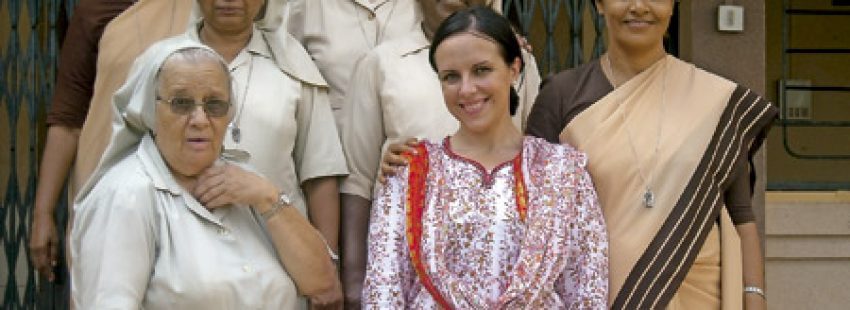 Mariola Miguélez, en la India, laica miembro de Prokarde, ONG de las Carmelitas Misioneras