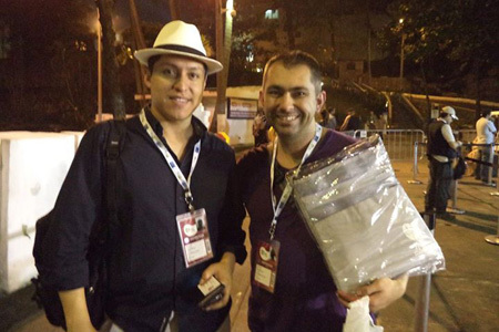Felipe Monroy, director de Vida Nueva México, y Óscar Elizalde, redactor jefe Vida Nueva Colombia, enviados especiales a la JMJ Río 2013