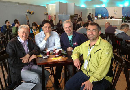 Antonio Pelayo, Felipe Monroy, Marcelo Androetto y Óscar Elizalde, juntos en Río de Janeiro, para