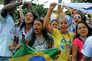 jóvenes brasileños participan en la JMJ Río 2013
