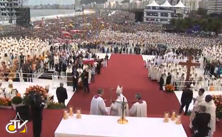 papa Francisco preside misa final de la JMJ Río 2013 playa Copacabana