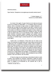 entrevista del papa Francisco a Antonio Spadaro y las revistas jesuitas