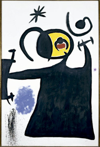 Mujer en trance por la huida de las estrellas fugaces, de Joan Miró