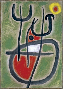 Personaje delante de un paisaje, de Joan Miró