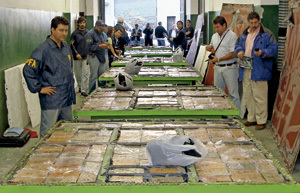 alijo de cocaína decomisado por la policía en Buenos Aires