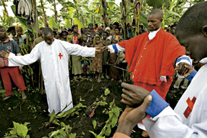 funeral por una víctima de la violencia en República Democrática del Congo