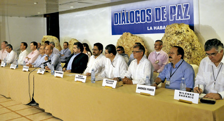 mesa de negociación de La Habana entre el Gobierno de Colombia y las FARC