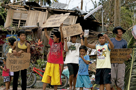 tifón Haiyan en Filipinas noviembre 2013