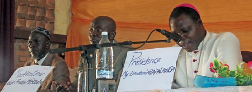 líderes religiosos en Centroáfrica en un acto por la paz en Bangui