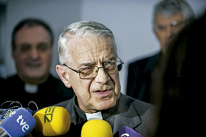 Federico Lombardi, jesuita, portavoz de la Santa Sede, en una conferencia en Toledo