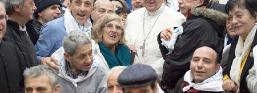 papa Francisco visita parroquia romana del Sagrado Corazón de Jesús donde atienden a pobres y vagabundos 19 enero 2014