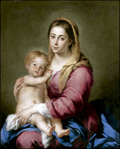 Virgen con el Niño, pintura de Murillo