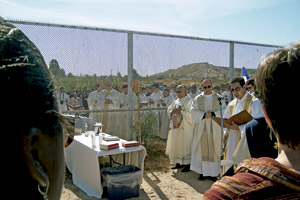 misa en la frontera entre los Estados Unidos y México
