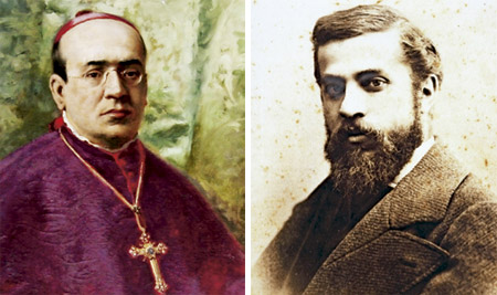 obispo Campins y Gaudí reformadores de la catedral de Mallorca