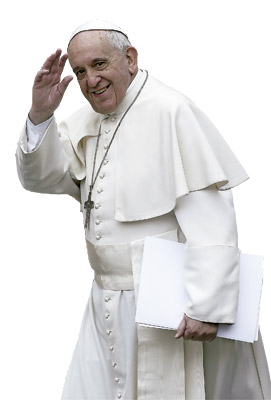 papa Francisco saluda
