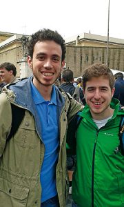 Luis y Miguel viajaron a Roma desde Barcelona.