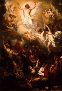 La Ascensión de Jesús, por Benjamin West (1801) [ampliar]