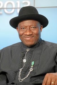 Goodluck Jonathan, presidente de Nigeria, en el Foro de Davos (2013).