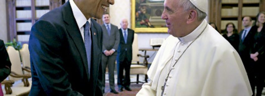 papa Francisco recibe a Barack Obama, presidente de los Estados Unidos, en marzo 2014