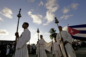 procesión religiosa en La Habana, Cuba
