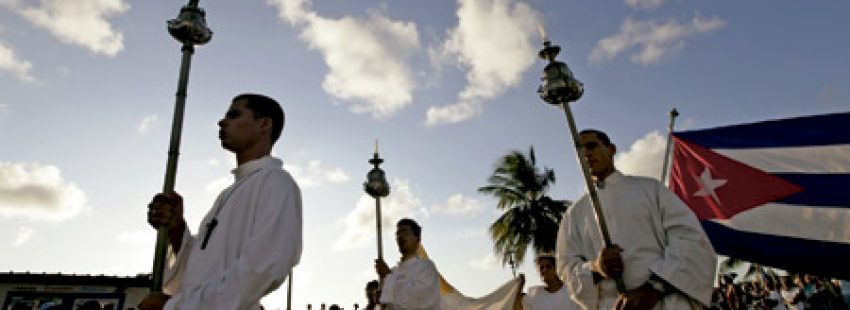 procesión religiosa en La Habana, Cuba