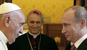 Putin llegó una hora tarde a su encuentro con el Papa
