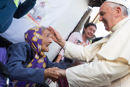 papa Francisco visita el barrio Bañado Norte en Paraguay 12 julio 2015