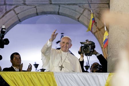 papa Francisco en Ecuador viaje 5-13 julio Bolivia Paraguay