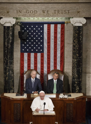 papa Francisco en el Congreso de los Estados Unidos de América 24 septiembre 2015
