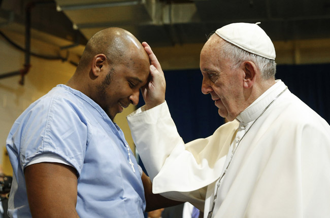 papa Francisco visita a presos en Filadelfia 27 septiembre 2015