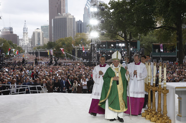 papa Francisco preside misa de clausura del VIII Encuentro Mundial de las Familias EMF en Filadelfia 27 septiembre 2015