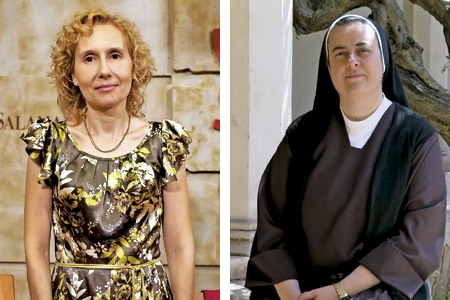 Myriam Cortes, primera rectora de la UPSA, y Mary Melone, primera rectora del Antonianum