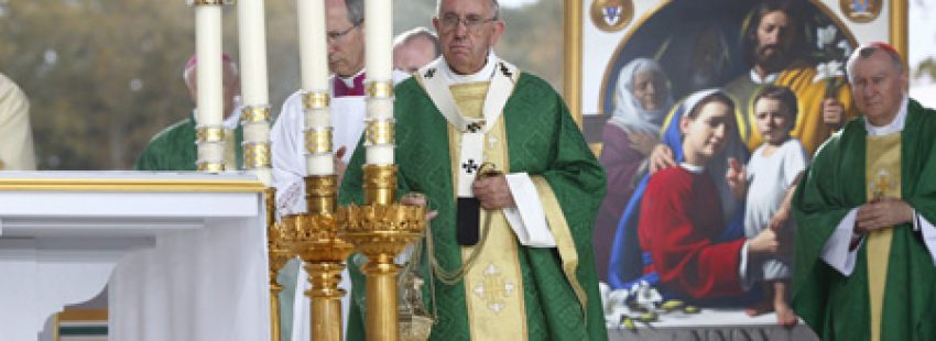 papa Francisco preside misa de clausura del VIII Encuentro Mundial Familias en Filadelfia viaje Estados Unidos 27 septiembre 2015