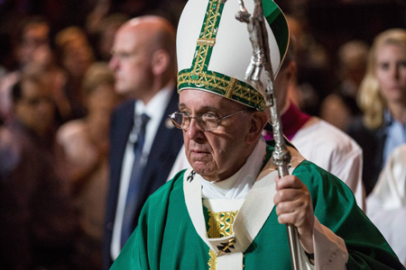 papa Francisco preside la misa en el Madison Square Garden de Nueva York 25 septiembre 2015