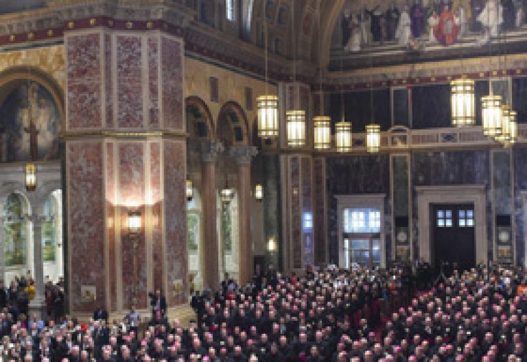papa Francisco en el encuentro con los obispos de Estados Unidos en la catedral de Washingon 23 septiembre 2015