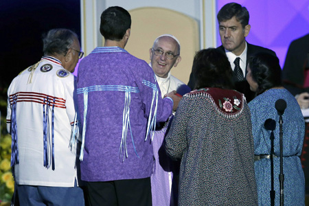 papa Francisco en la fiesta de las familias y vigilia de oración de EMF Filadelfia viaje a Estados Unidos 26 septiembre 2015